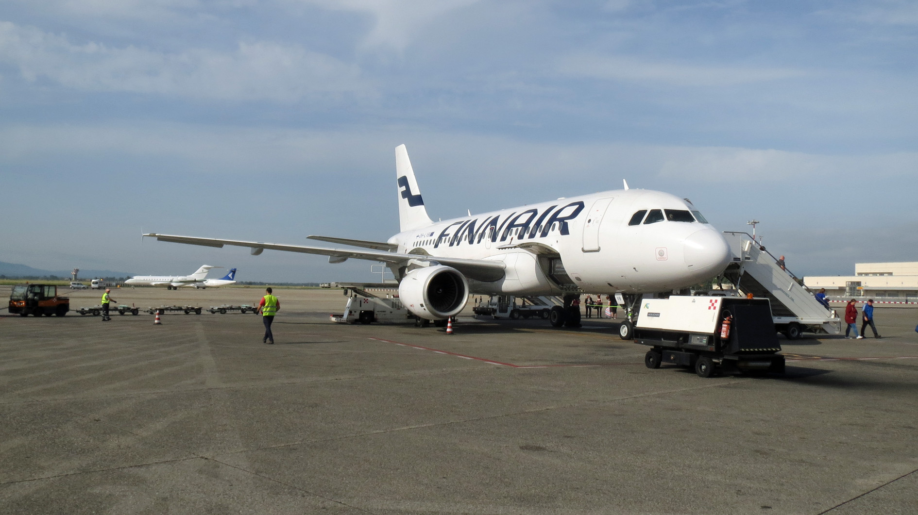 Finnair flight has arrived at Pisa